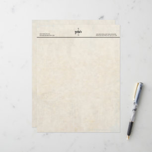 Classic Parchment Vintage Style Logo Letterhead