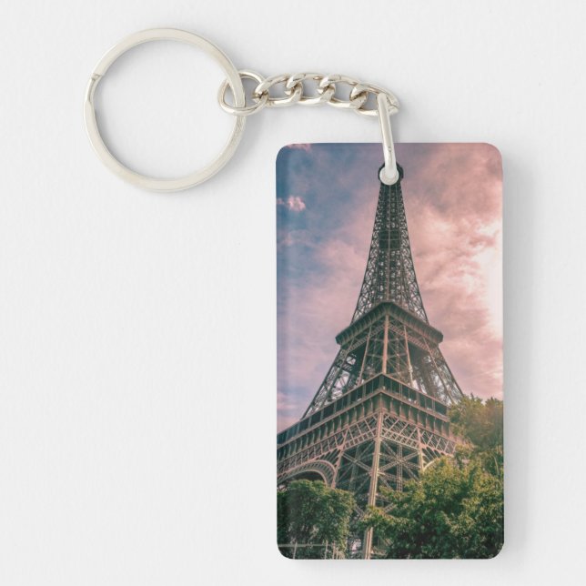 Classic Paris France Eiffel Tower  Key Ring (Front)
