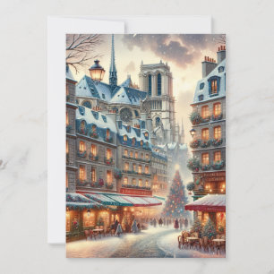 Classic Parisian Christmas - Holiday Card