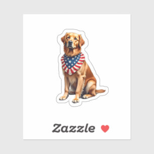 Classic Patriotic Golden Retriever Vintage Shirt 2