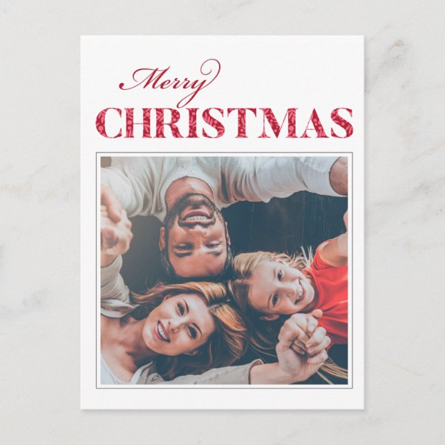 Classic Pattern Merry Christmas Postcard (Front)