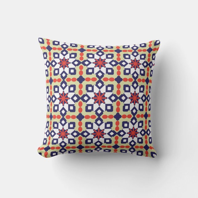 Classic Pattern Ornament,Seamless Geometric Patter Cushion (Front)