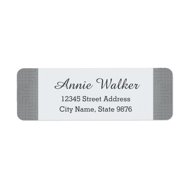 Classic Pattern -Silver- Custom Return Address (Front)
