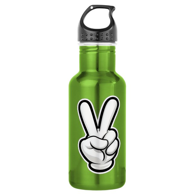 Classic Peace Hand Symbol Icon 532 Ml Water Bottle (Front)
