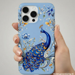 Classic Peacock Design - Elegant Gift for Her iPhone 15 Pro Max Case