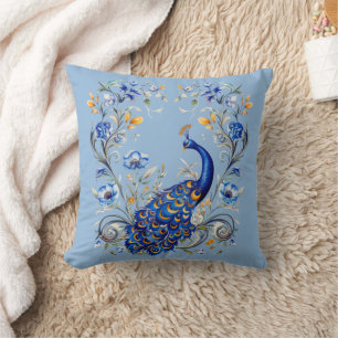 Classic Peacock Design - Elegant Gift for Her Cushion