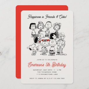 Classic Peanuts Gang Birthday Snoopy & Friends I Invitation