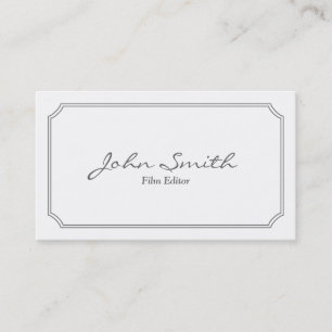 Classic Pearl White Film Editor Business Card