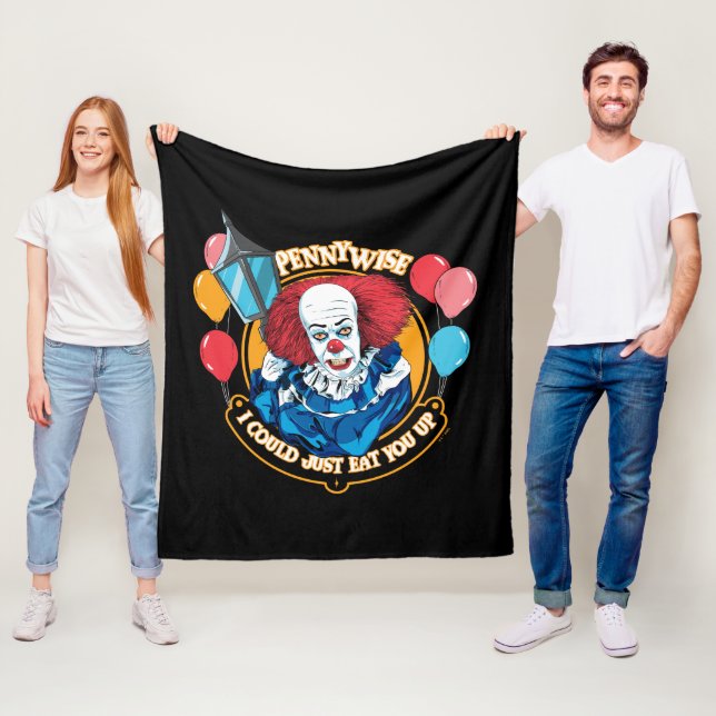 Classic Pennywise - I Could Just Eat You Up Fleece Blanket (In Situ)