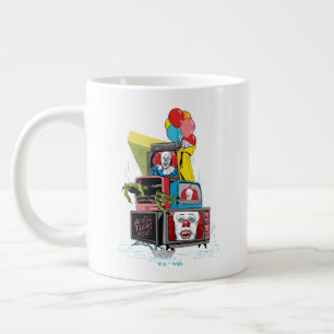 Classic Pennywise TV Stack - You'll Float Too Large Coffee Mug