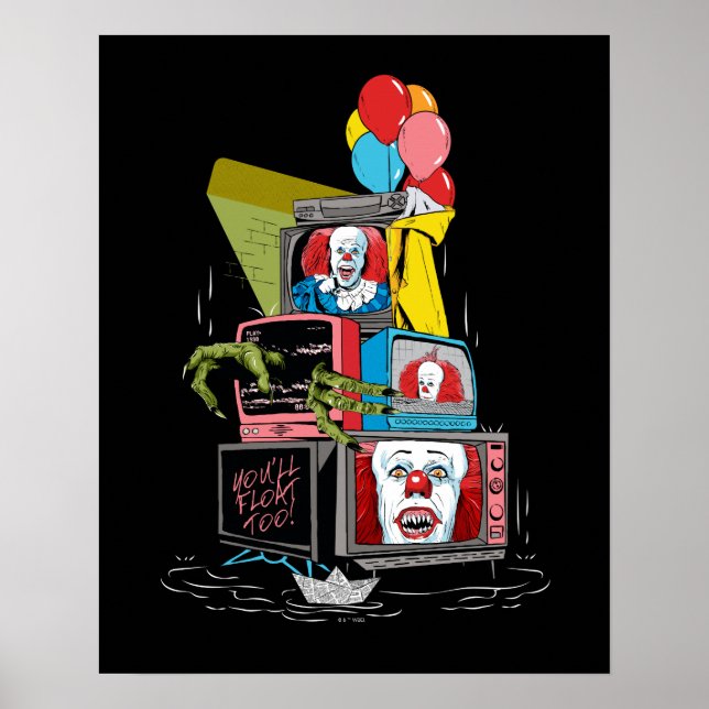 Classic Pennywise TV Stack - You'll Float Too Poster (Front)