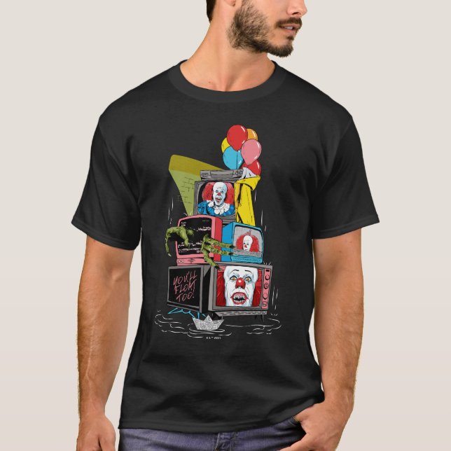 Classic Pennywise TV Stack - You'll Float Too T-Shirt (Front)