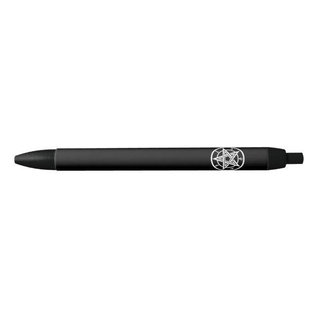 Classic pentagram symbol black ink pen (Front)