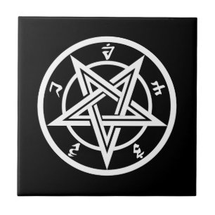 Classic pentagram symbol tile