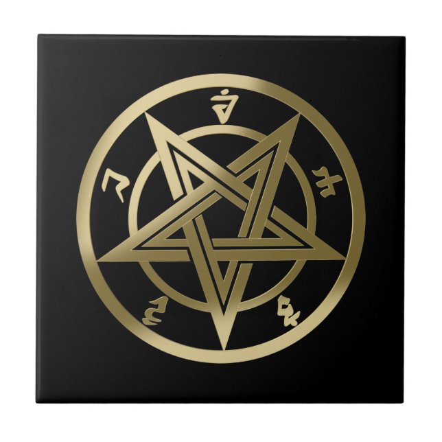 Classic pentagram symbol tile (Front)