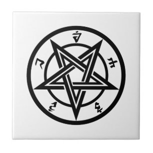 Classic pentagram symbol tile