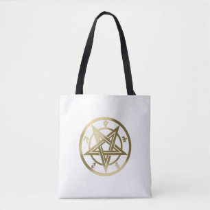 Classic pentagram symbol tote bag