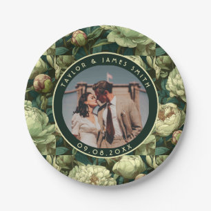 Classic Peonies Plates For Wedding After Party