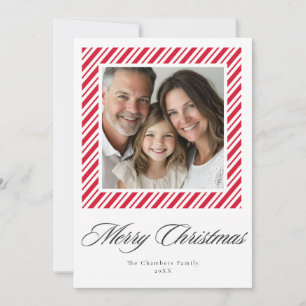 Classic Pepermint Stripe frame Christmas Card