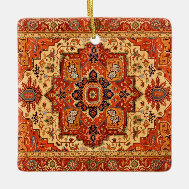 CLASSIC PERSIAN RUG CERAMIC TREE DECORATION (Front)