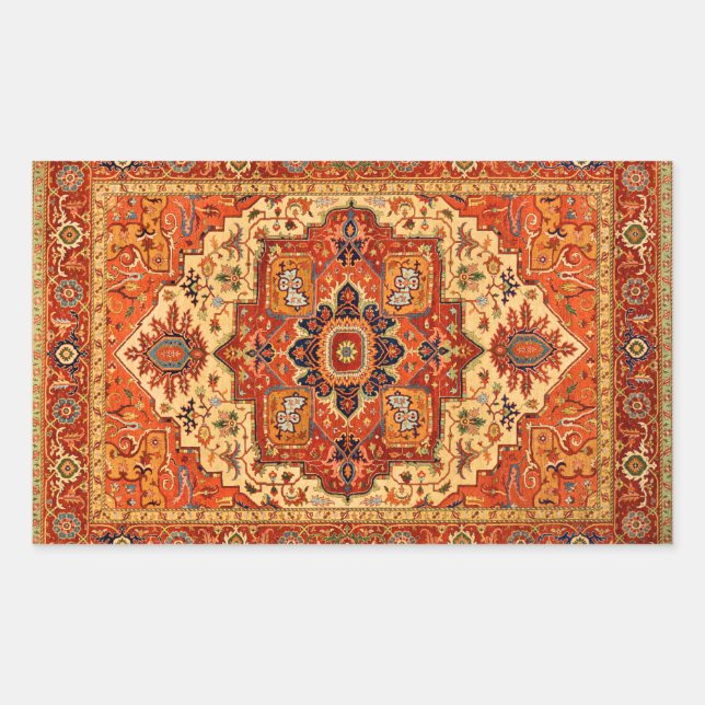 CLASSIC PERSIAN RUG RECTANGULAR STICKER (Front)