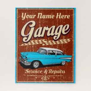Classic Personalised 1957 Garage Jigsaw Puzzle