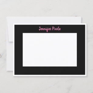 Classic Personalised Black, White and Pink Invitation