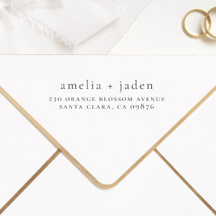 Classic Personalised Couple's Names Return Address Self-inking Stamp