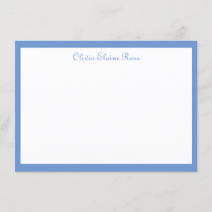 Classic Personalised Flat Note Card