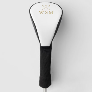 Classic Personalised Gold Monogram Golf Clubs Head Cover