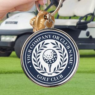 Classic Personalised Golf Club Company Dark Blue Key Ring