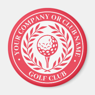 Classic Personalised Golf Club Company Name Red Magnet