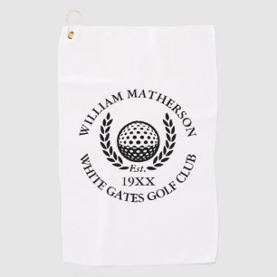 Classic Personalised Golf Club Name Towel