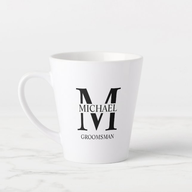 Classic Personalised Groomsman Coffee Mug (Left)