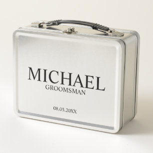 Classic Personalised Groomsman Metal Gift Box