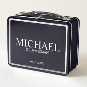 Classic Personalised Groomsman Metal Gift Box