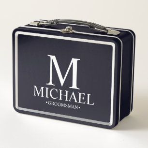Classic Personalised Groomsman Metal Gift Box