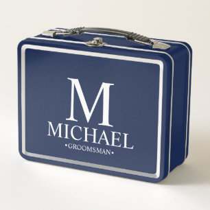 Classic Personalised Groomsman Metal Gift Box
