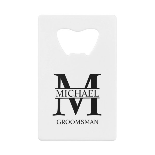 Classic Personalised Groomsman Monogram and Name (Front)