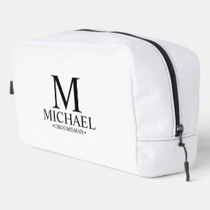 Classic Personalised Groomsman Monogram and Name Dopp Kit