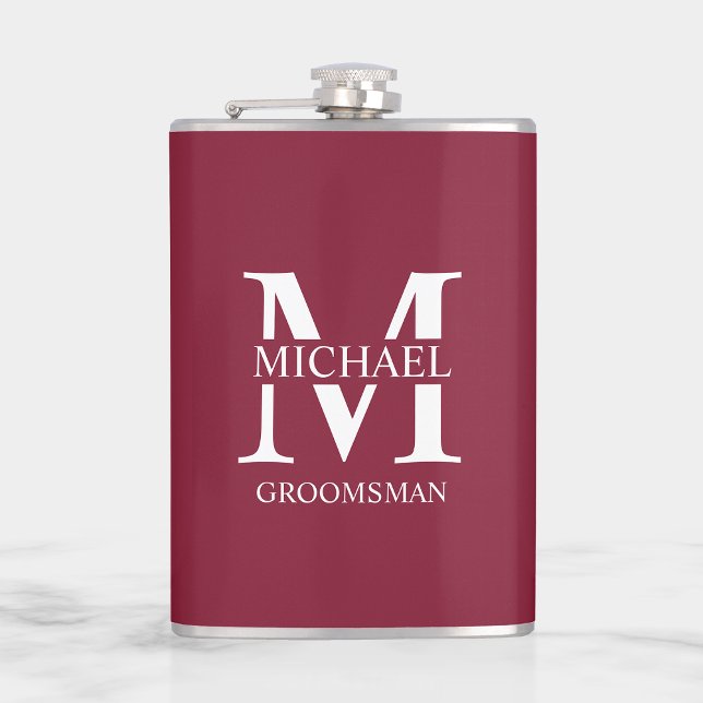 Classic Personalised Groomsman Name Hip Flask (Creator Uploaded)
