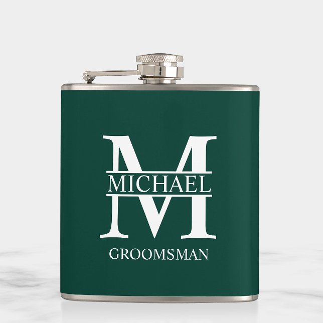 Classic Personalised Groomsman Name Hip Flask (Creator Uploaded)