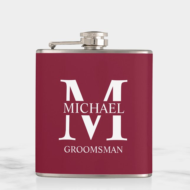 Classic Personalised Groomsman Name Hip Flask (Creator Uploaded)