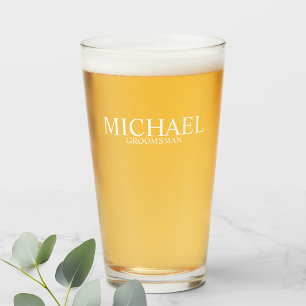 Classic Personalised Groomsmen Glass
