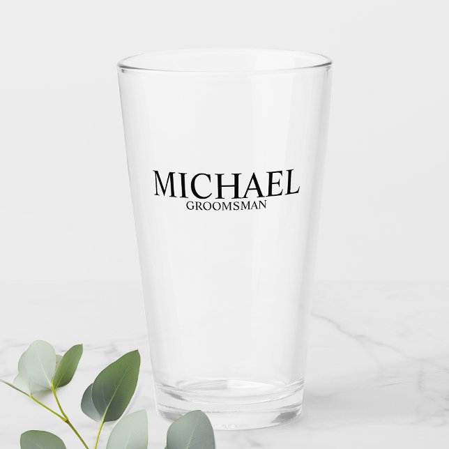 Classic Personalised Groomsmen Glass (Creator Uploaded)