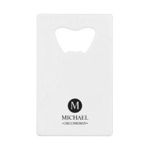 Classic Personalised Groomsmen Monogram and Name