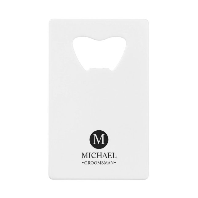 Classic Personalised Groomsmen Monogram and Name (Front)