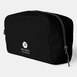 Classic Personalised Groomsmen Monogram and Name Dopp Kit
