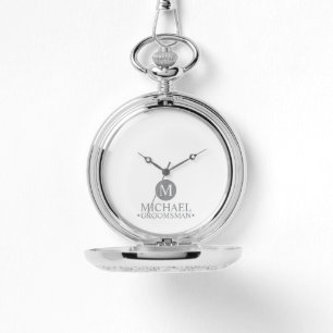 Classic Personalised Groomsmen Monogram and Name Watch