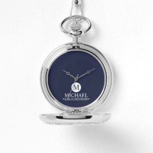 Classic Personalised Groomsmen Monogram and Name Watch